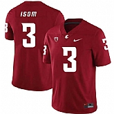 Washington State Cougars 3 Daniel Isom Red College Football Jersey Dzhi,baseball caps,new era cap wholesale,wholesale hats